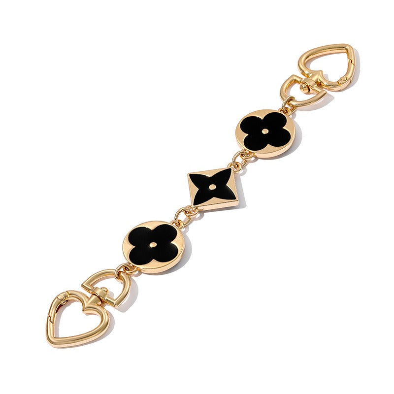 Blooming Flowers Chain Bag Charm, Strap Extender