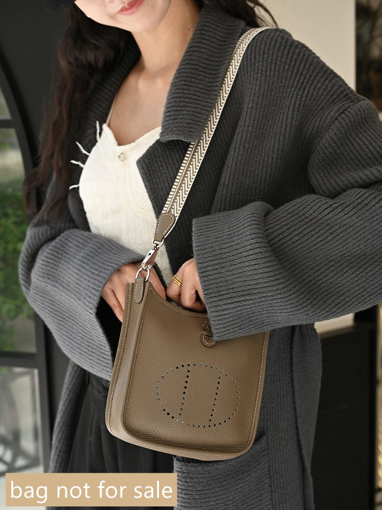 Customized 25mm Canvas Strap for Evelyne/kelly/2424- Etoupe