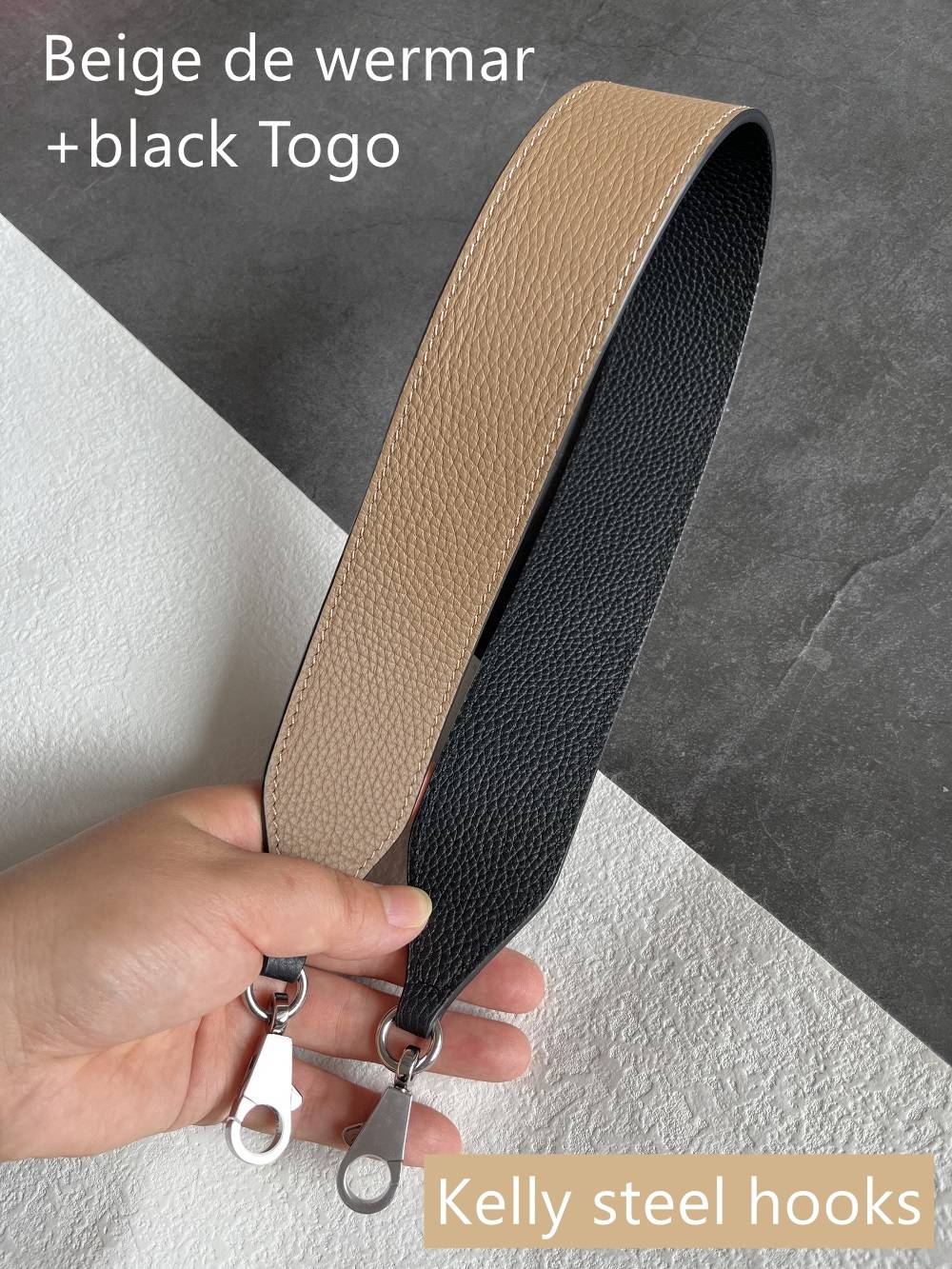 Customized Two-tone Leather Strap for Kelly/2424