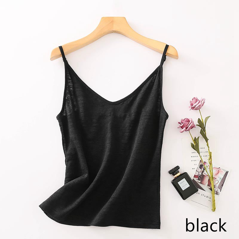 Women Silk Linen Camisole, 8 Colors