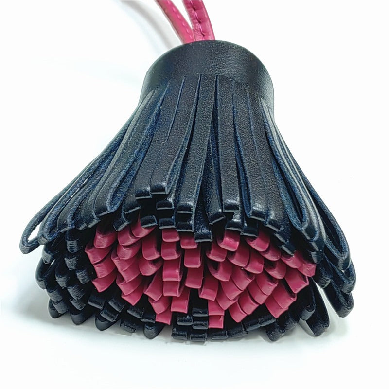 Bijou de Sac en Cuir d'Agneau, Coeur avec Lettre