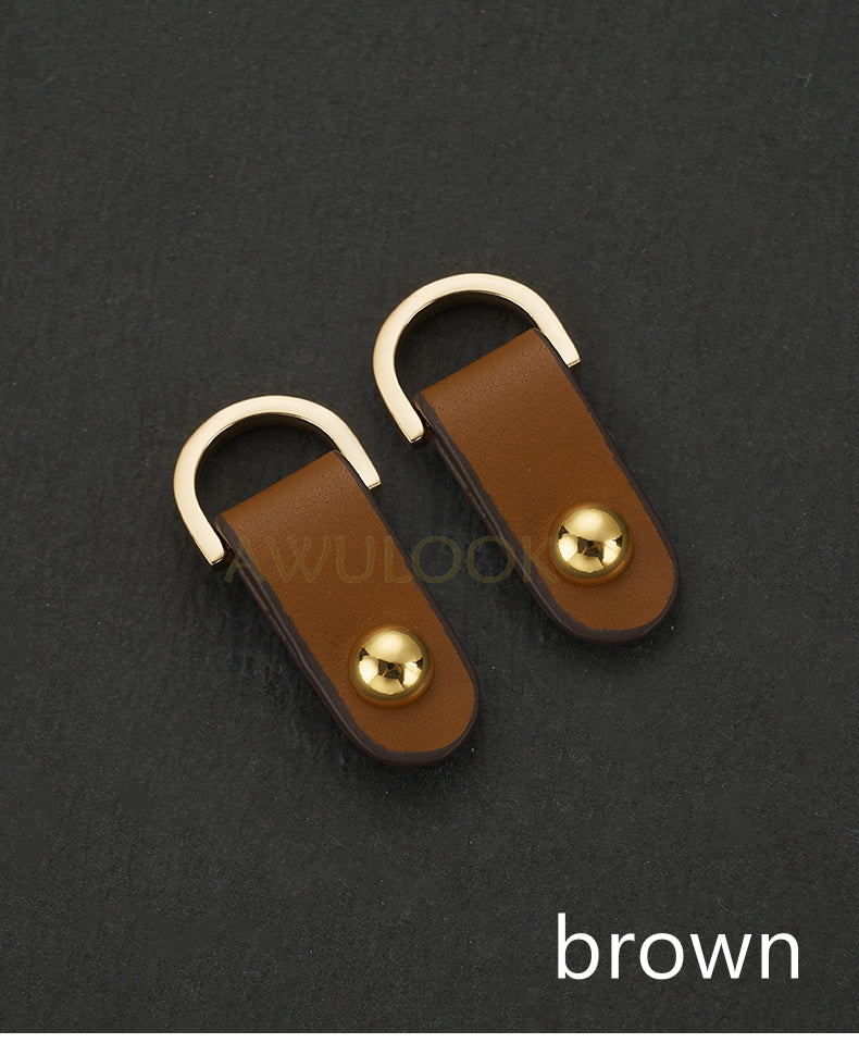 Pair of Leather Taps with D ring and Screw Connector