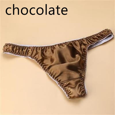 100% Mulberry Silk Thong for Men, 21 colors