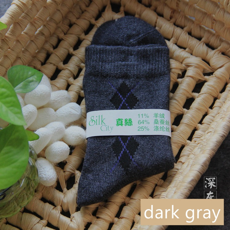 Men Silk Cashmere Socks