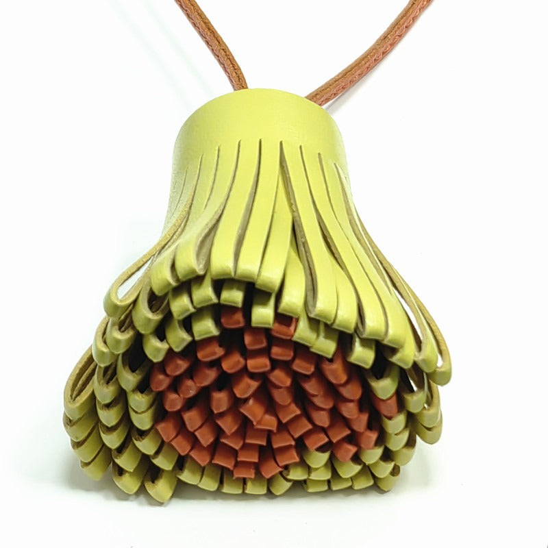 Bijou de Sac en Cuir d'Agneau, Coeur avec Lettre