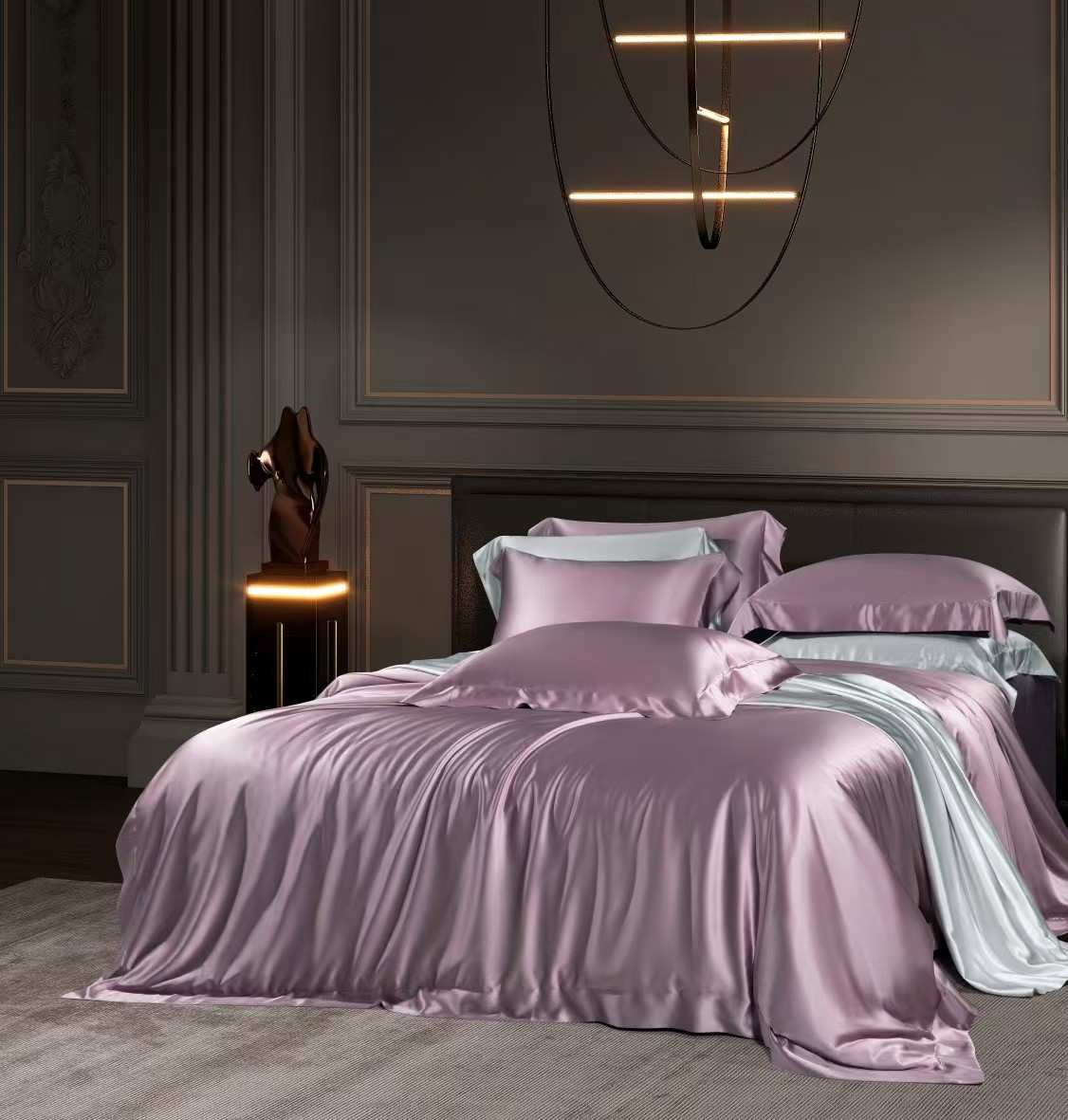 30Momme Seamless Luxury Silk Bedding Set 4| Duvet Cover, Sheet, 2 Pillowcase