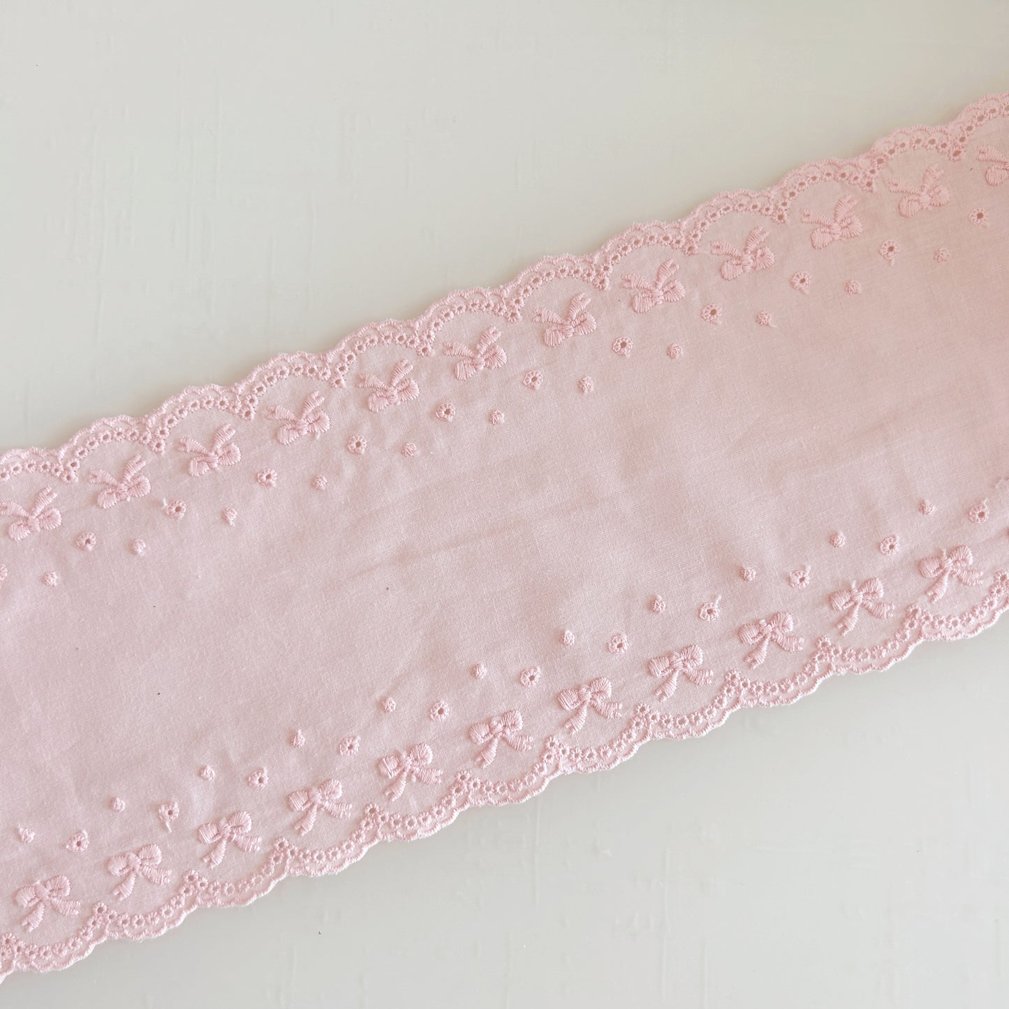 Exquisite Floral Cotton Lace Trim, Eyelet Embroidery Cotton Lace