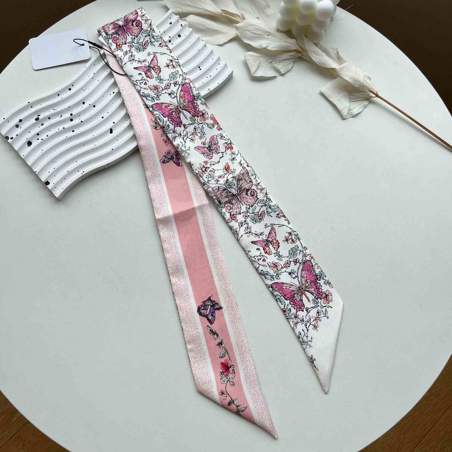 Silk Twilly- Toile de Jouy Papillon Mitzah
