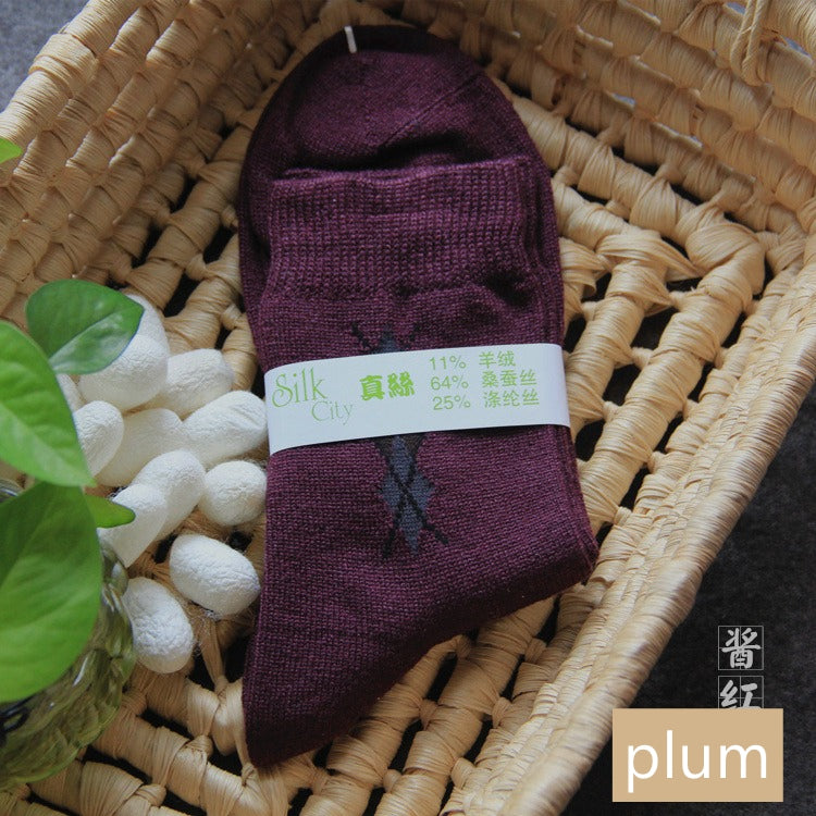 Men Silk Cashmere Socks