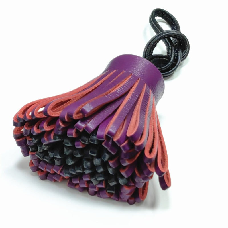 Bijou de Sac en Cuir d'Agneau, Coeur avec Lettre