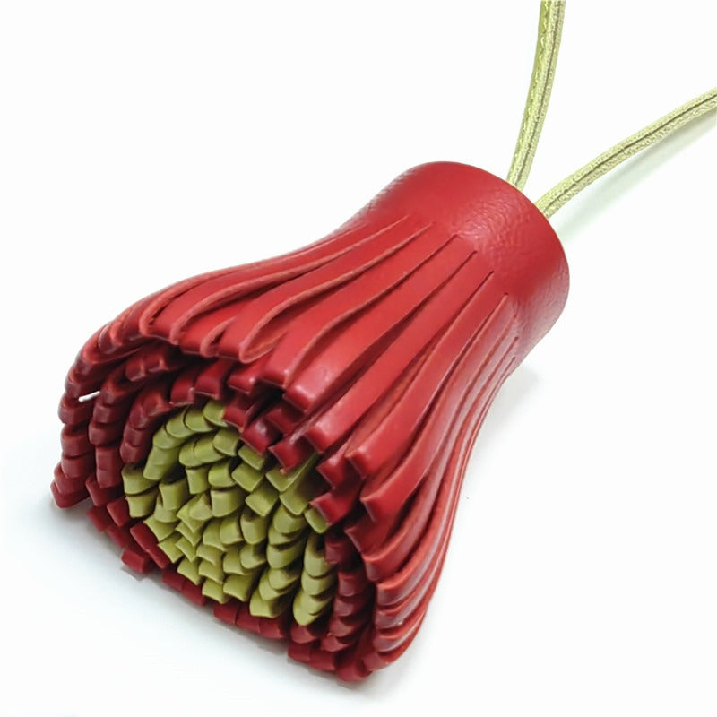 Bijou de Sac en Cuir d'Agneau, Coeur avec Lettre
