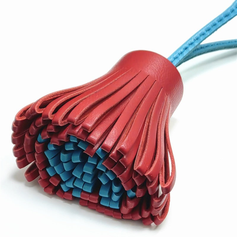 Bijou de Sac en Cuir d'Agneau, Coeur avec Lettre