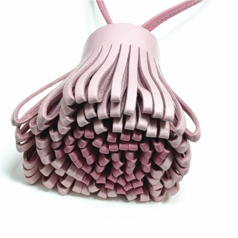 Bijou de Sac en Cuir d'Agneau, Coeur avec Lettre