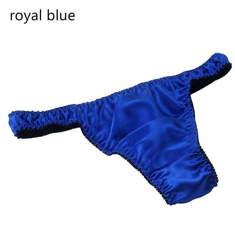 100% Mulberry Silk Thong for Men, 21 colors