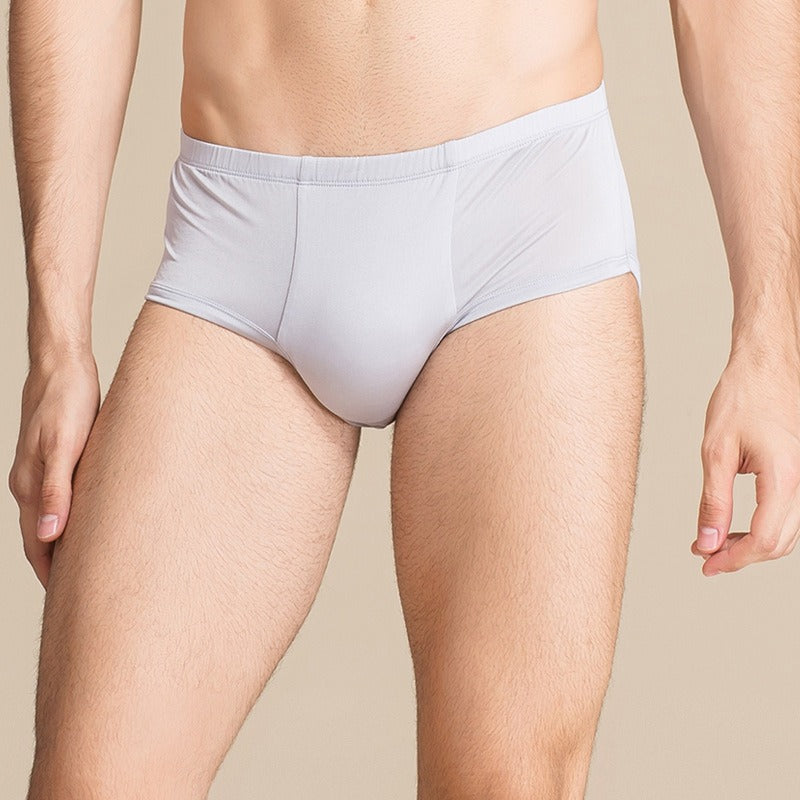 Men's 100% Silk Knit Brief, Large Sizes Available