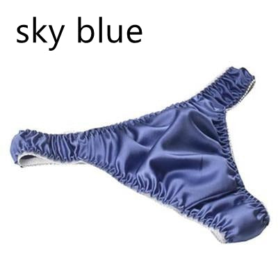 100% Mulberry Silk Thong for Men, 21 colors
