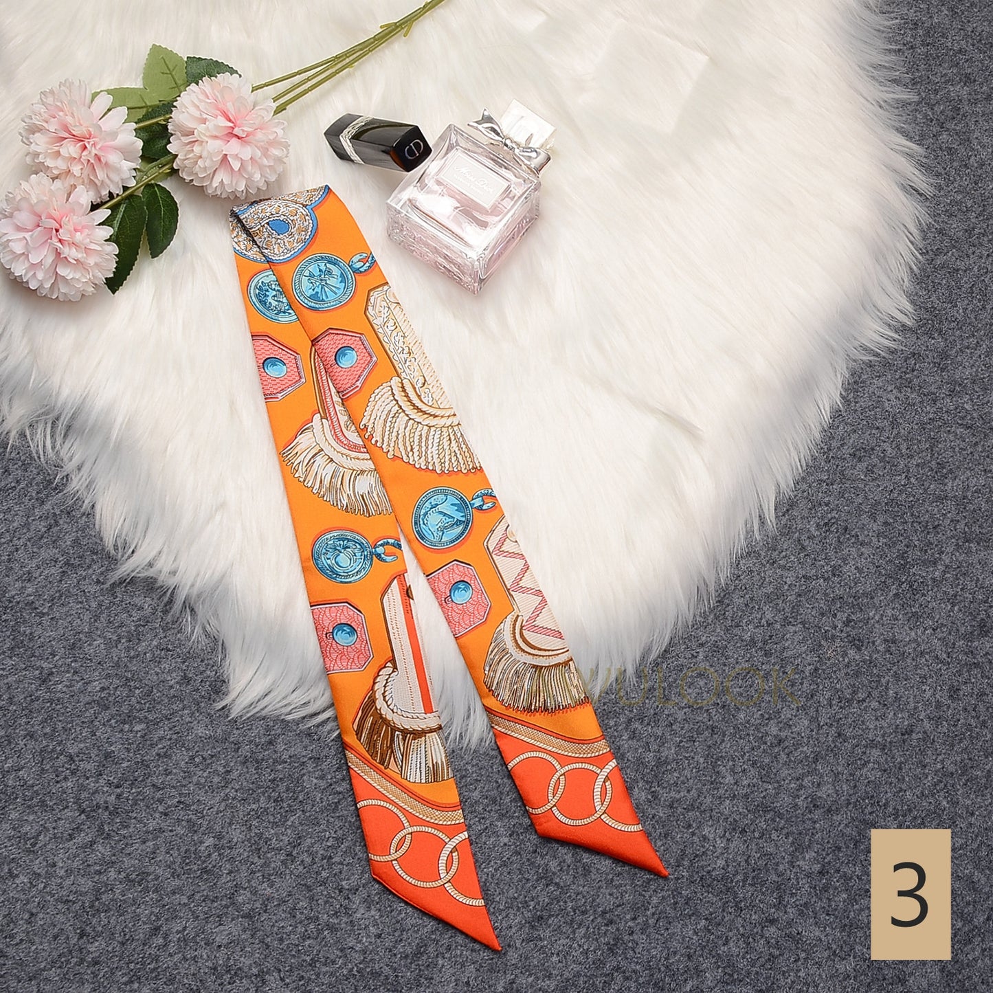 Silk Twilly,86cm× 5cm - Awulook