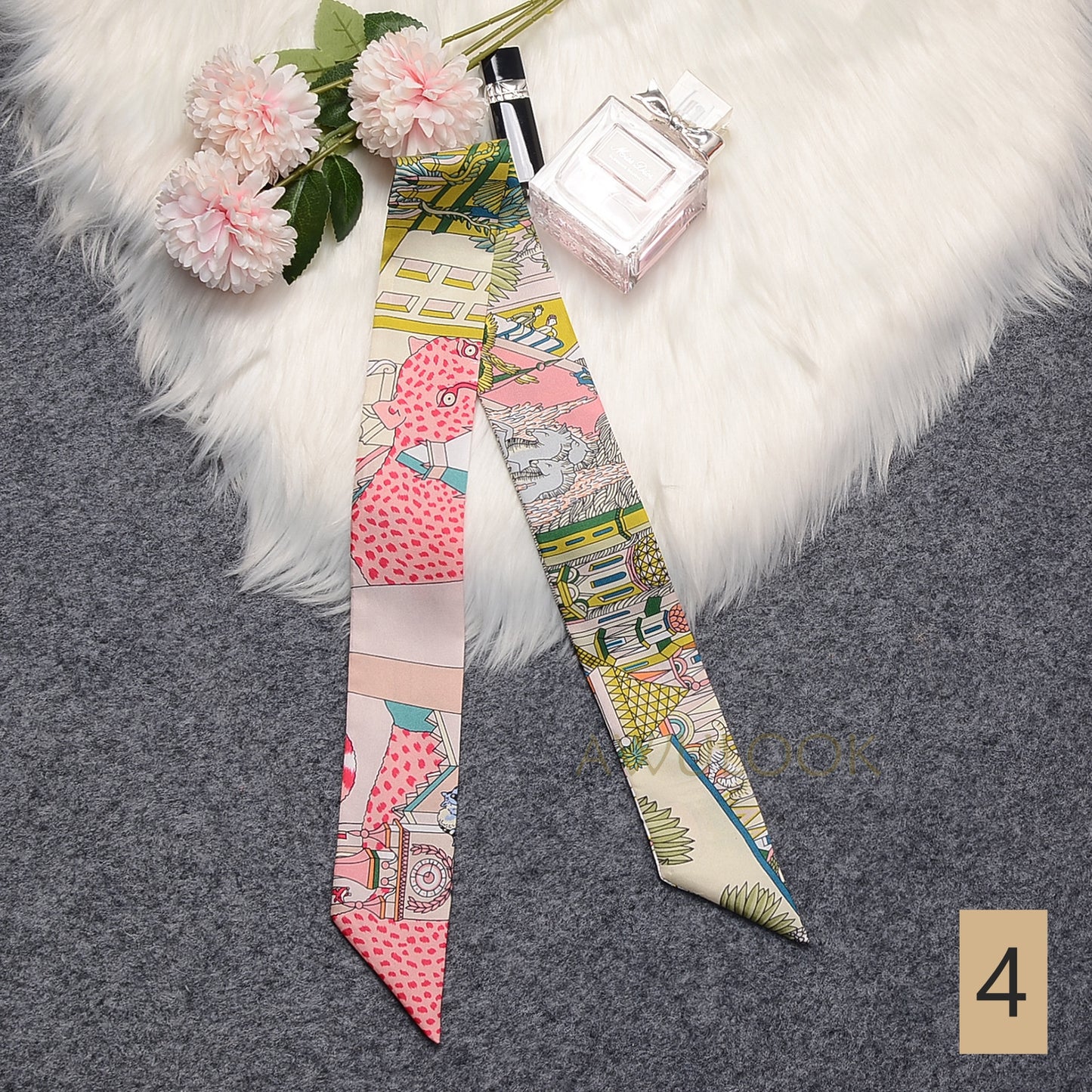 Silk Twilly,86cm× 5cm - Awulook