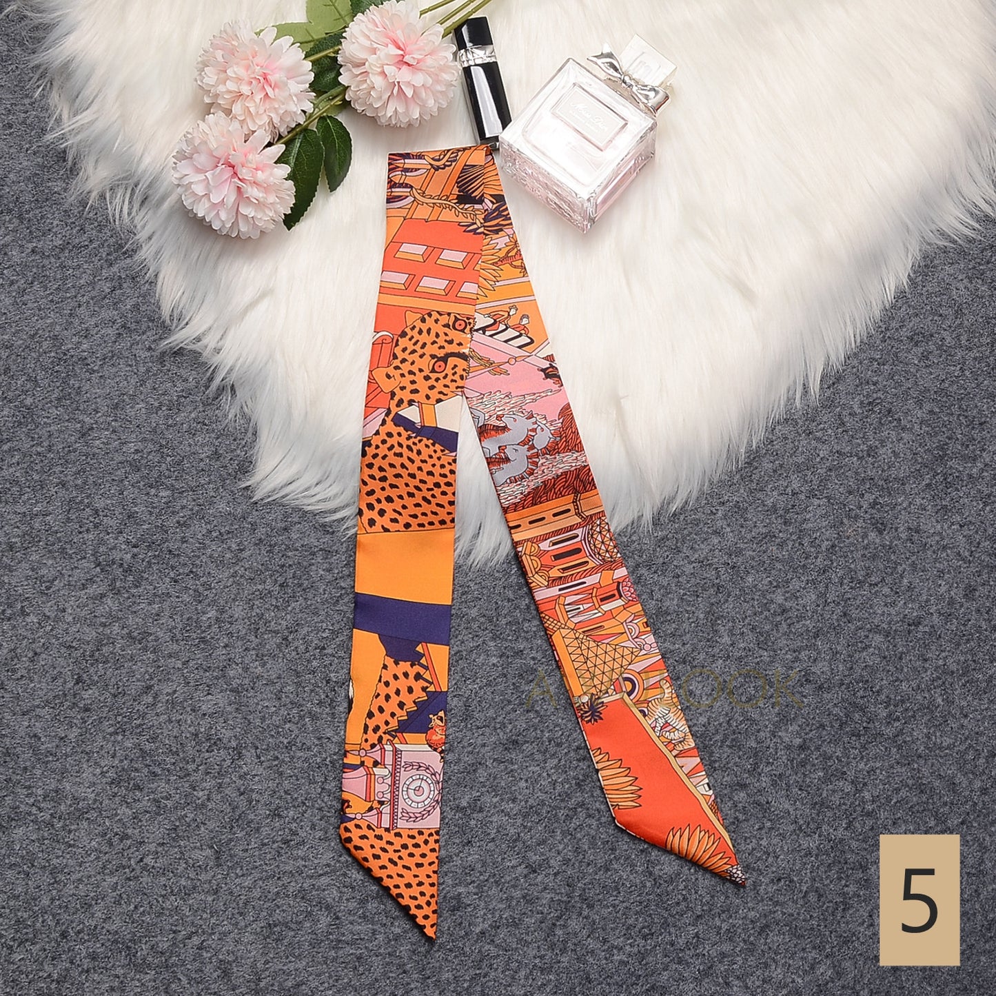 Silk Twilly,86cm× 5cm - Awulook
