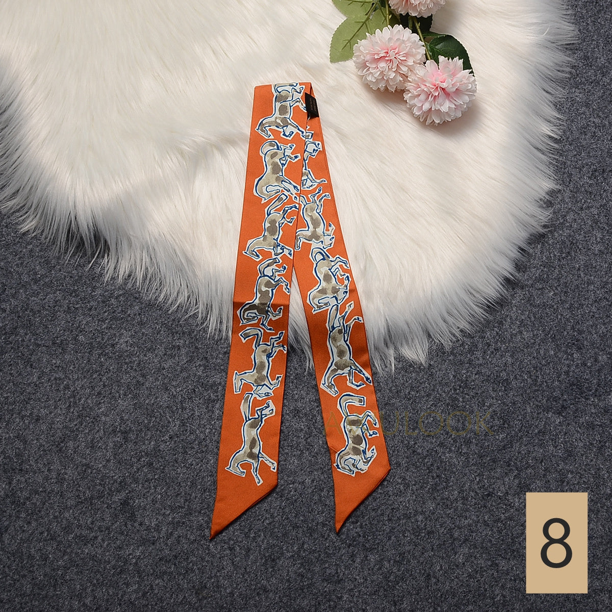 Silk Twilly,86cm× 5cm - Awulook