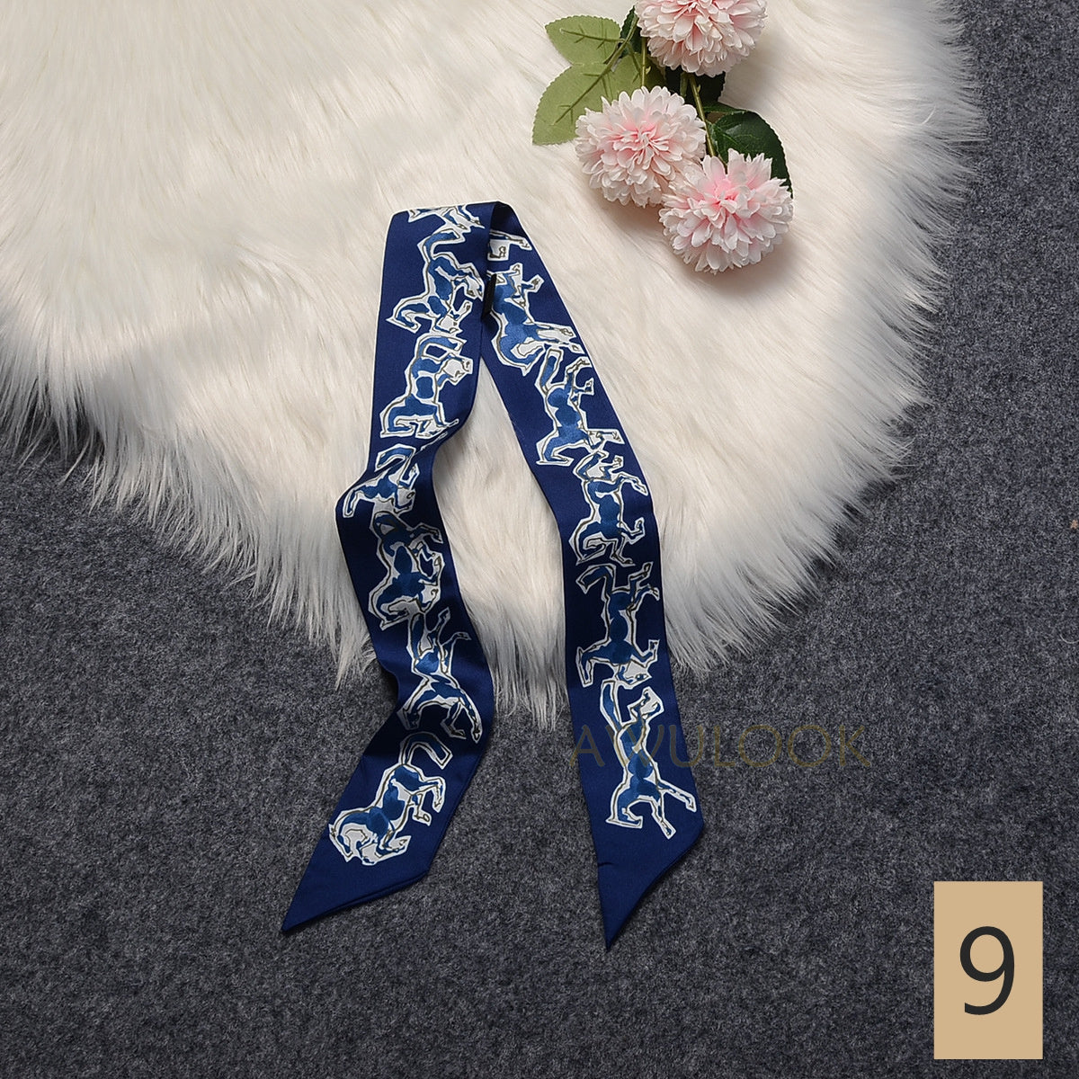 Silk Twilly,86cm× 5cm - Awulook