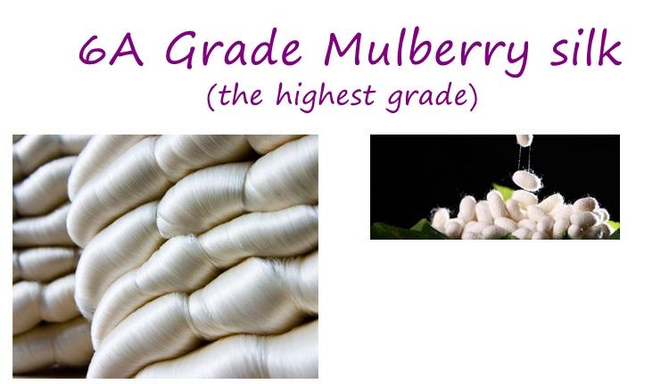 Grade 6a mulberry silk hot sale
