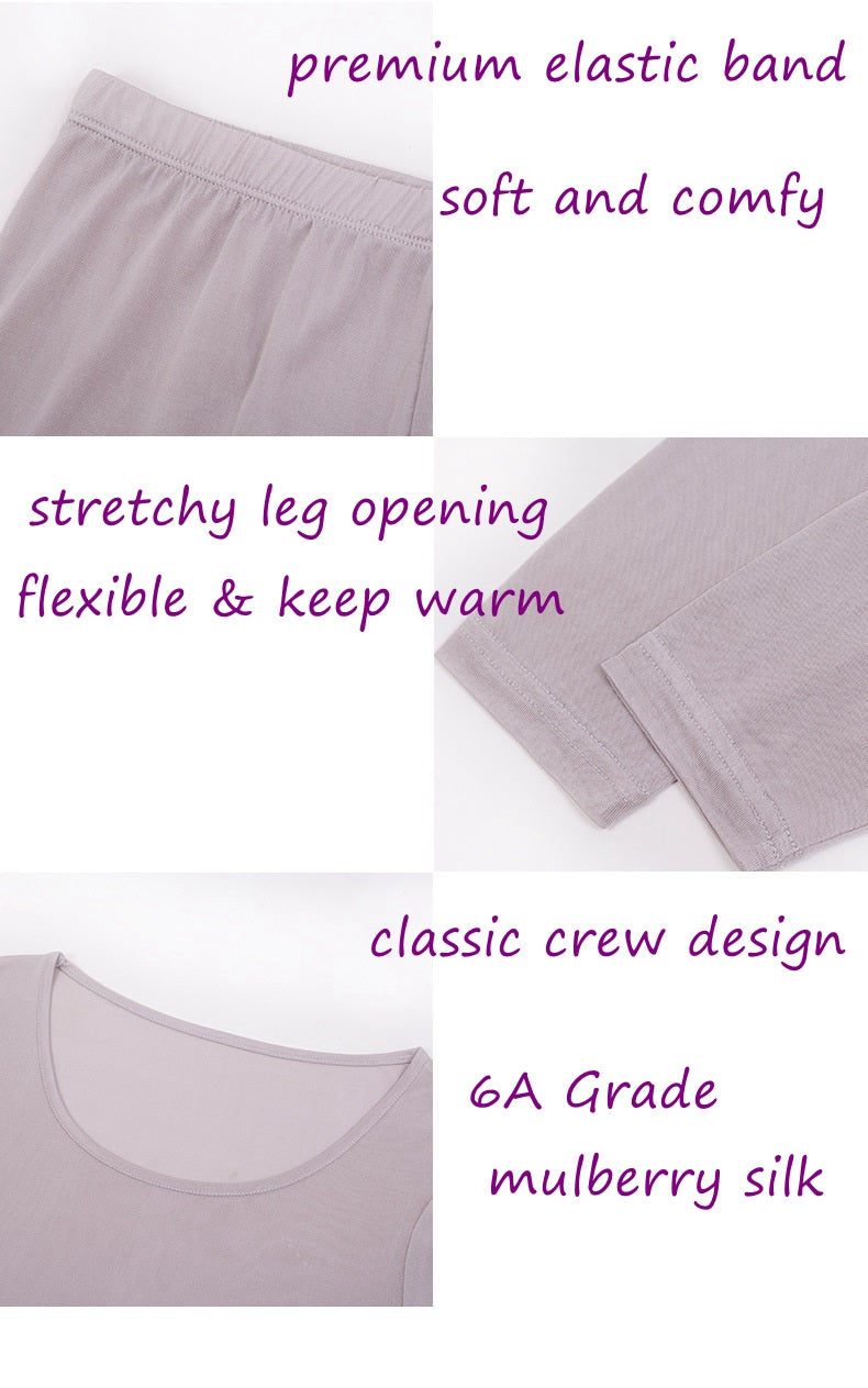 Women 100% Mulberry Silk Thermal underwear/Leggings - Awulook