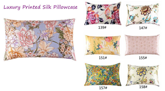 Floral Print Mulberry Silk Pillowcases