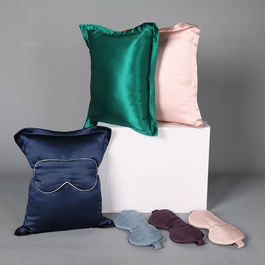Mulberry Silk Throw pillow and eye mask