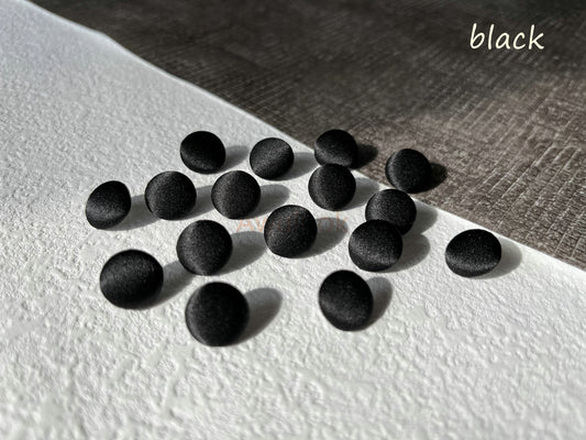 Black Silk charmeuse buttons