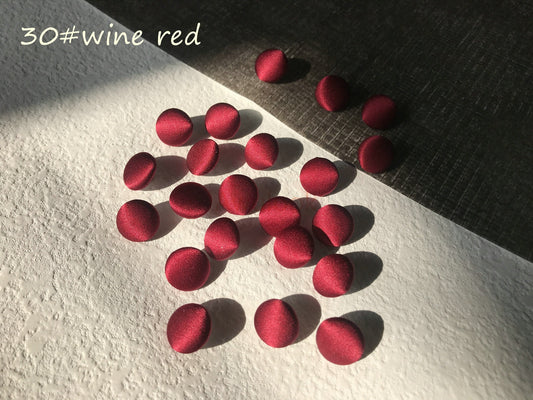 Wine red Silk charmeuse buttonss