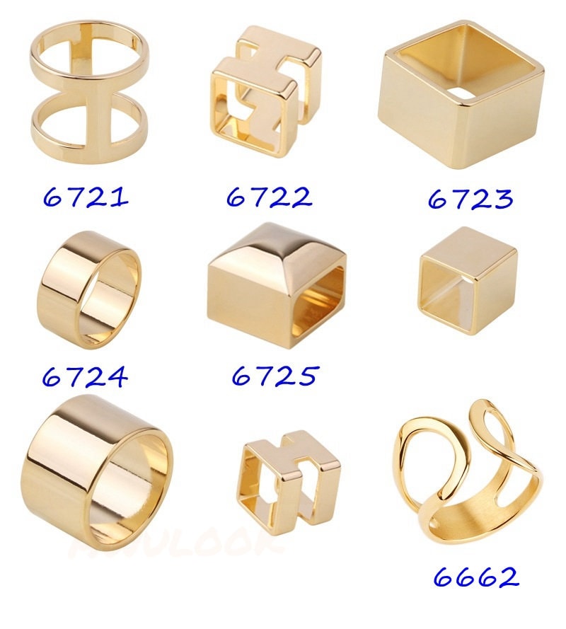 Genuine 14K Gold Plated Scarf Rings - Awulook
