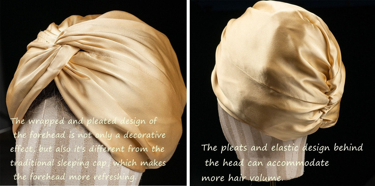100% Silk Sleep Cap, Double Layers - Awulook