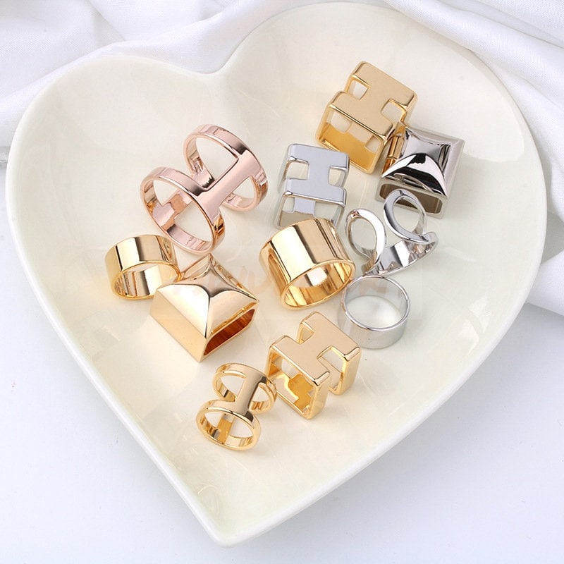 Genuine 14K Gold Plated Scarf Rings