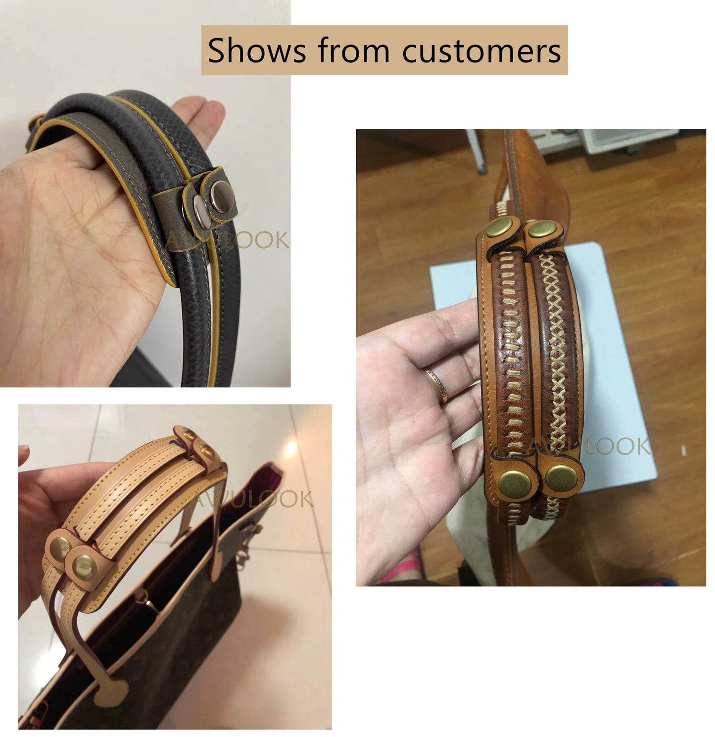Customized Leather Shoulder Strap Pad, Anti-slip Back
