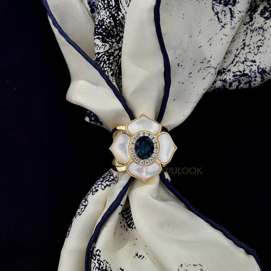 Petal Shell Scarf Ring/Jewerly Accesories