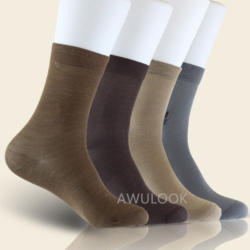 Men's Silk Socks, 8 Colors, Men Leisure Silk Socks