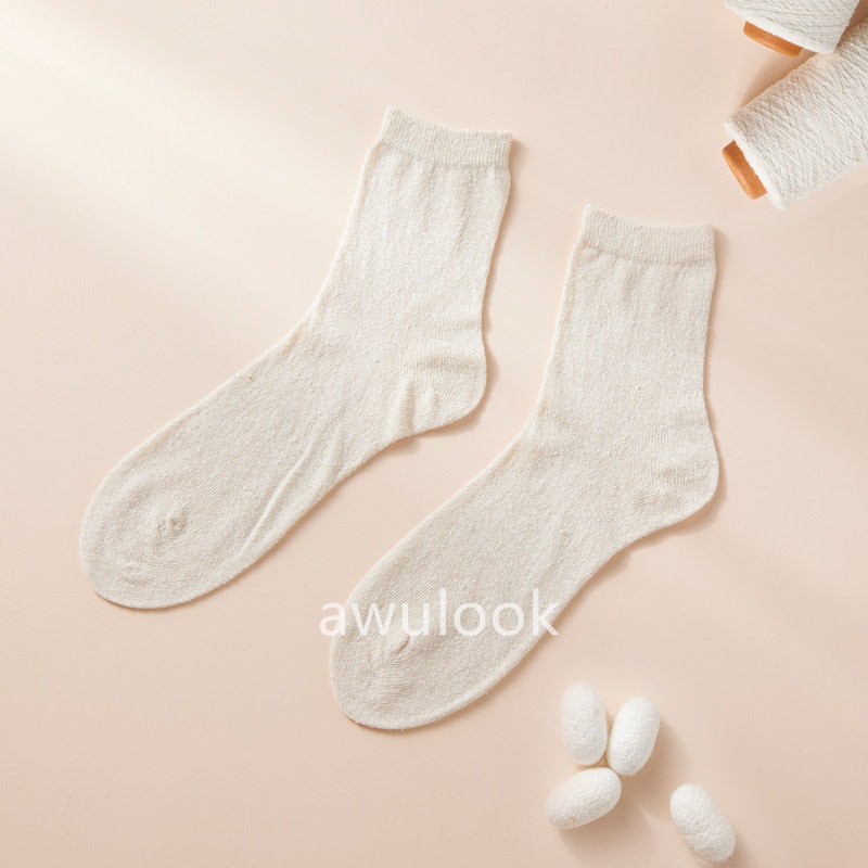 100% Natural Silk Socks, Women/ Men Silk Socks – Awulook