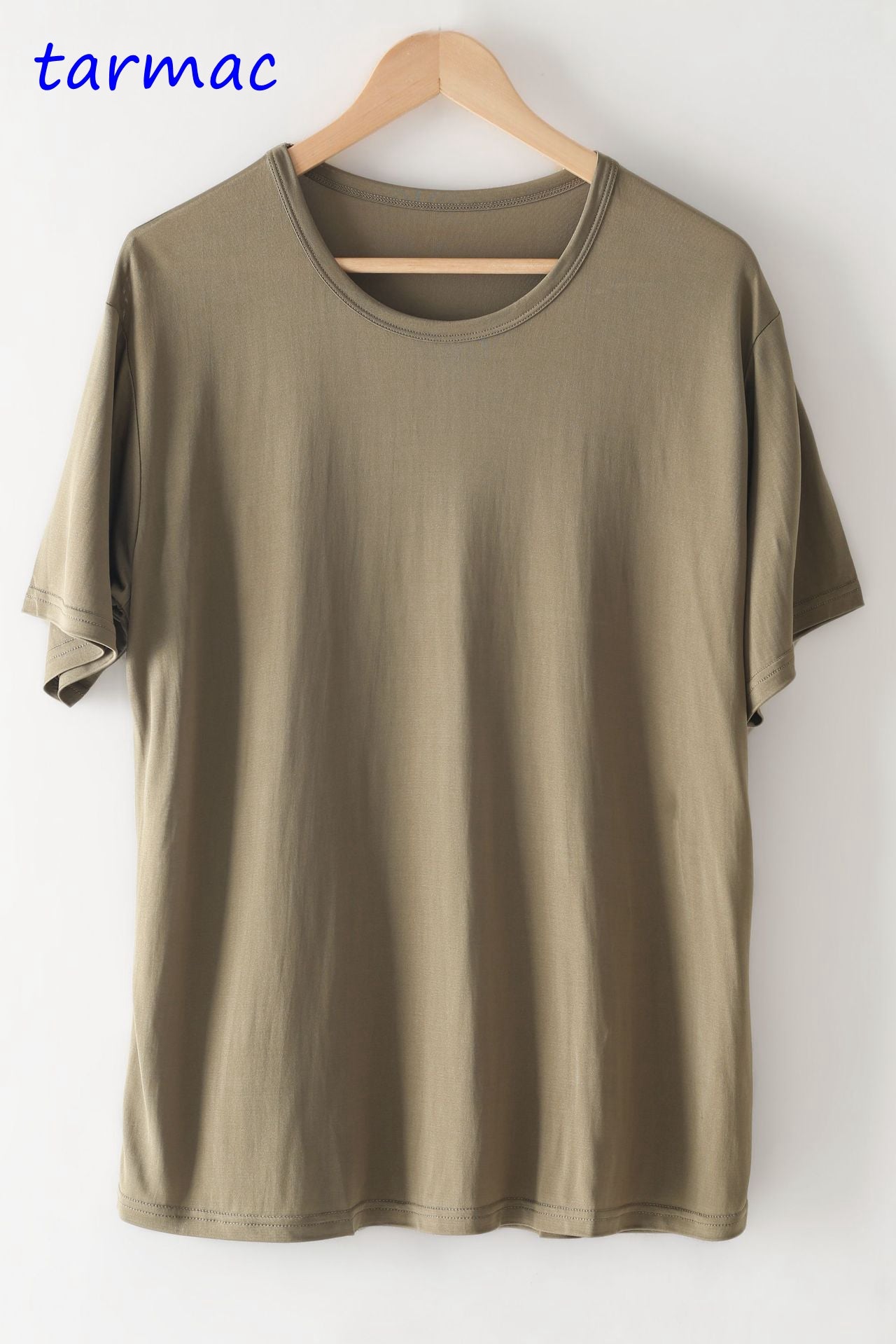 Men Mulberry Silk Crew T-shirt, 100% silk - Awulook