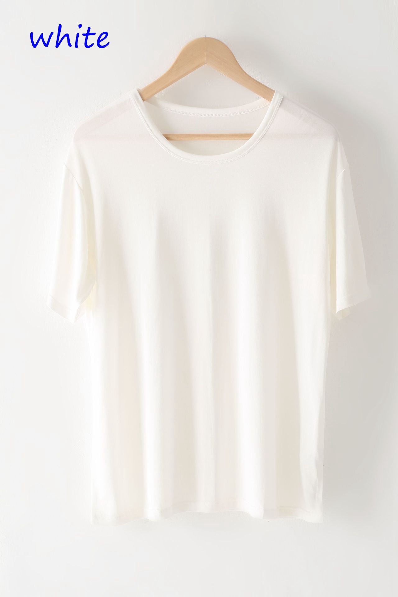 Men Mulberry Silk Crew T-shirt, 100% silk - Awulook