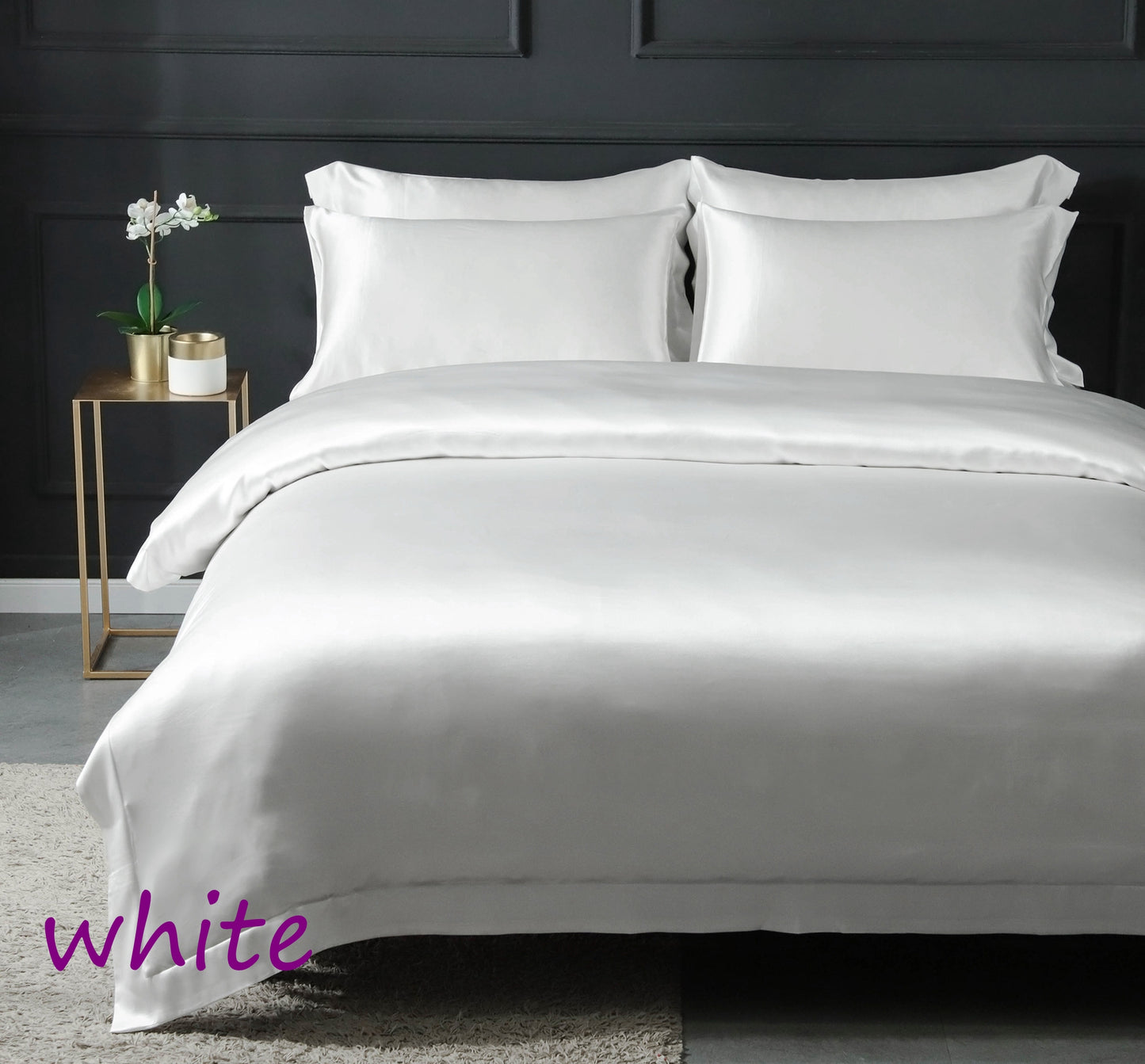 25Momme Seamless Luxury Silk Bedding Set4-Duvet cover Set - Awulook