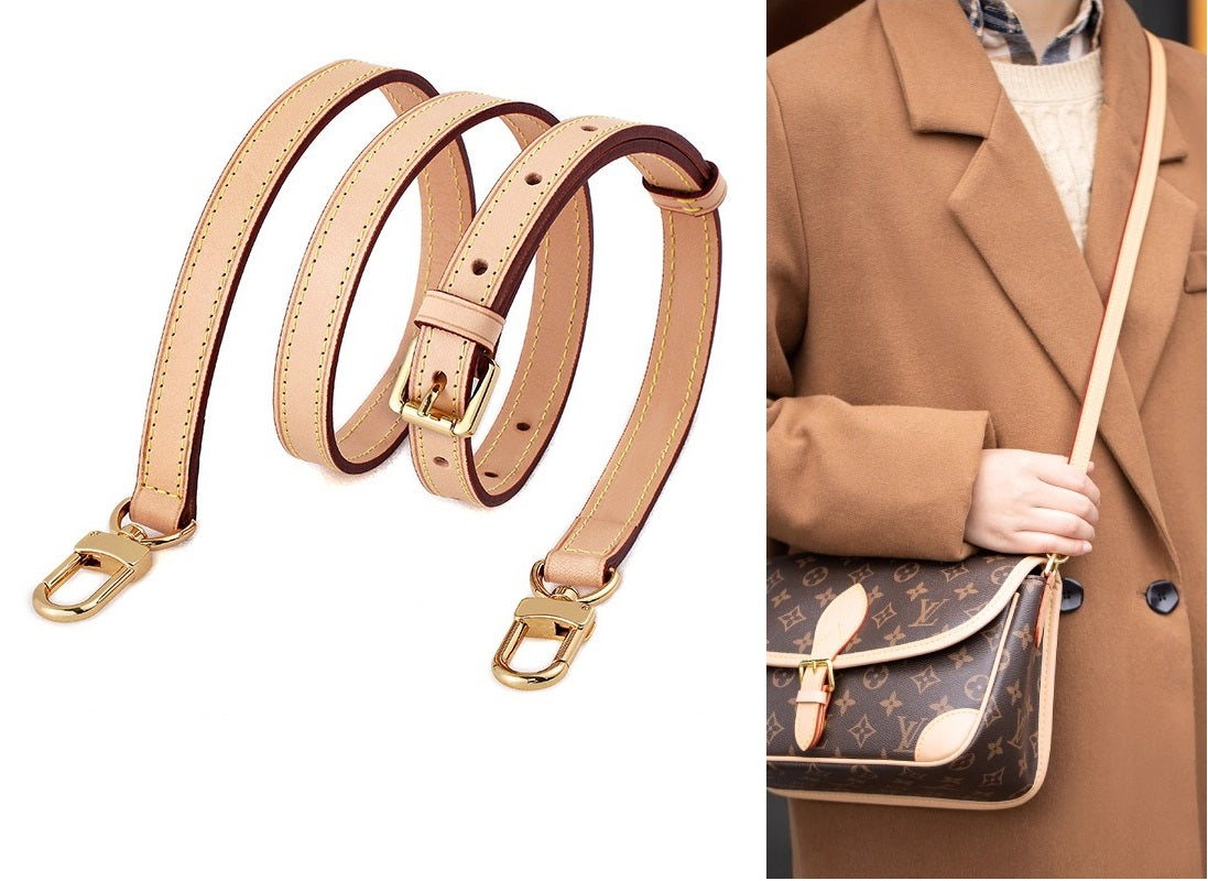 Adjustable Vachetta Leather Bag Strap for Diane/ Speedy/more bags