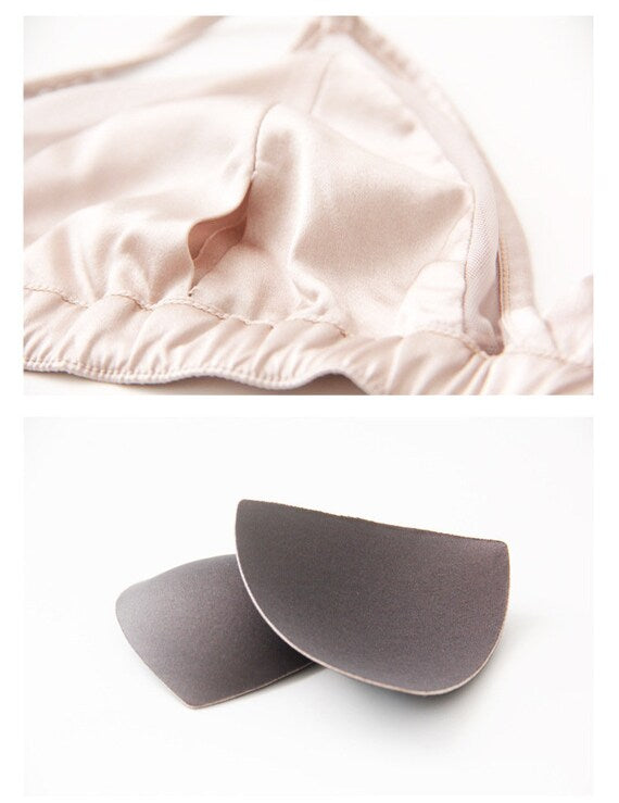 French Style Silk Bra