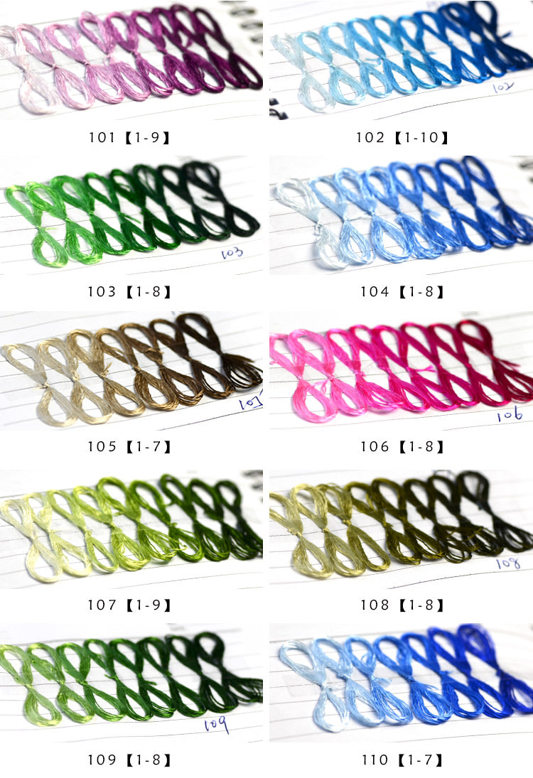 100% Mulberry Silk Embroidery Thread Skeins, Total 970 Colors/118 Color Schemes