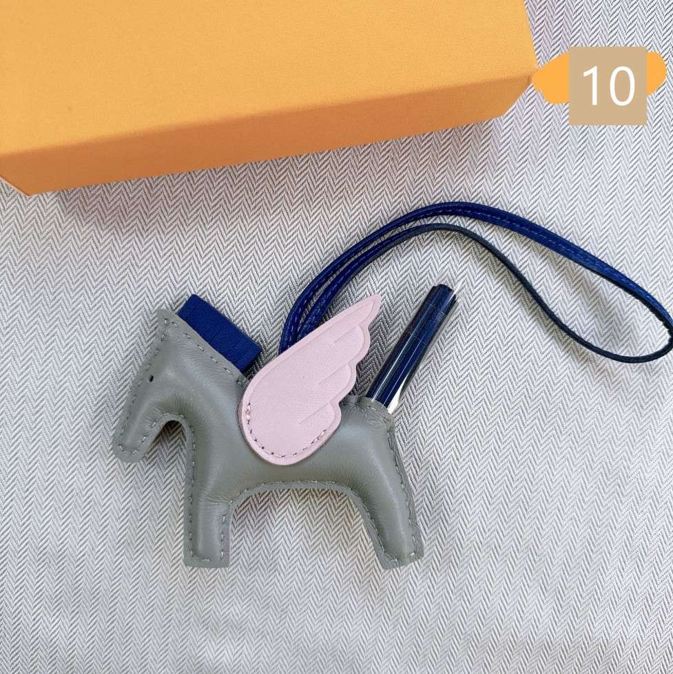 Lambskin Leather Bag Charm, Mini Flying Horse