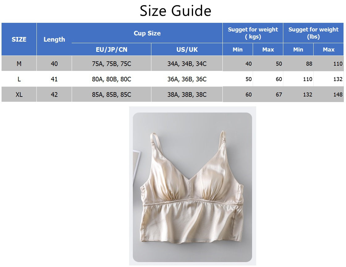 Luxury Silk Camisole with Bra