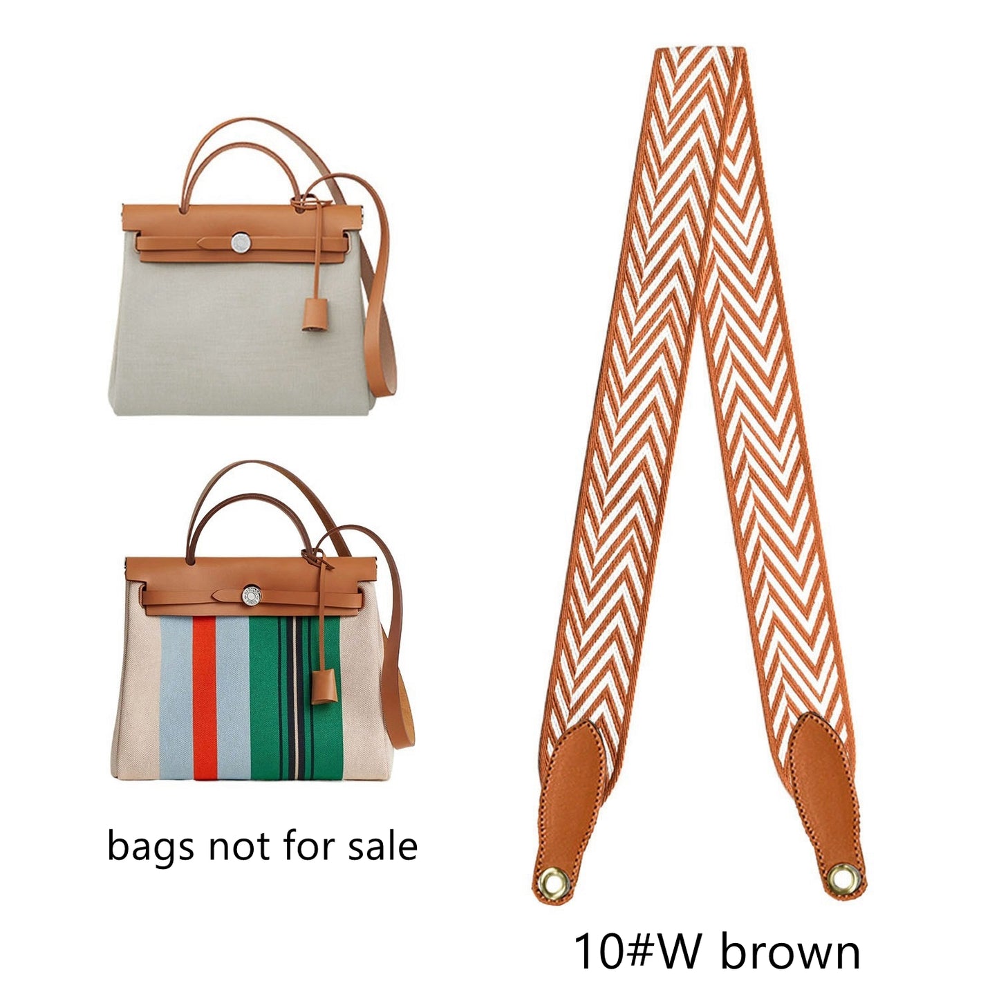 Bandoulière en cuir et toile élargie de 5 cm/2 pouces pour sac à main