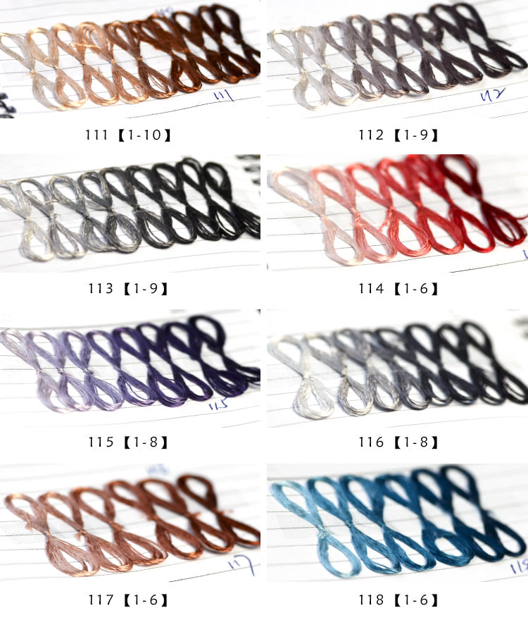 100% Mulberry Silk Embroidery Thread Skeins, Total 970 Colors/118 Color Schemes