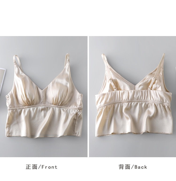 Luxury Silk Camisole with Bra