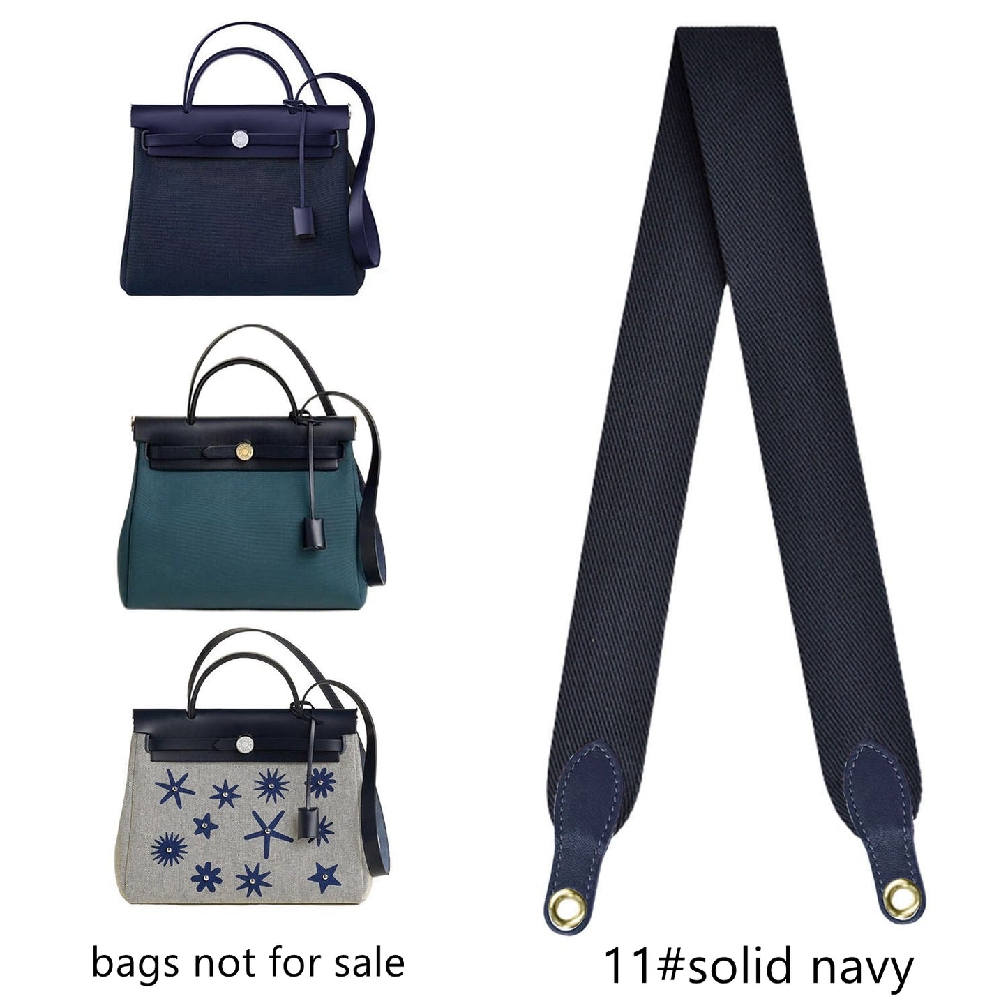 Bandoulière en cuir et toile élargie de 5 cm/2 pouces pour sac à main